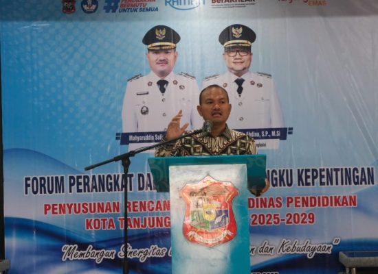 Wali Kota Tanjungbalai Buka Forum Perangkat Daerah/Forum Pemangku Kepentingan Penyusunan Renstra Dinas Pendidikan 2025–2029
