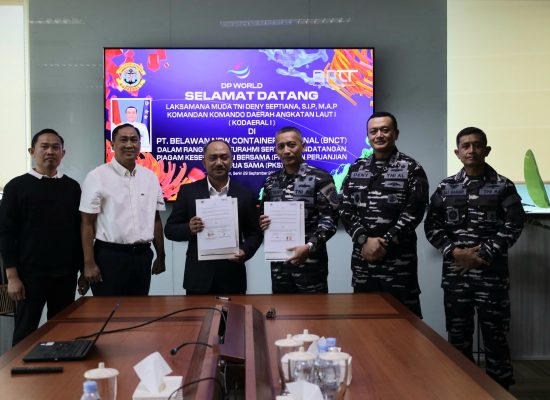 BNCT dan Puskopal Kodaeral I TNI AL Belawan Jalin Kerja Sama untuk Perkuat Keamanan Terminal