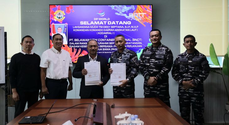 BNCT dan Puskopal Kodaeral I TNI AL Belawan Jalin Kerja Sama untuk Perkuat Keamanan Terminal