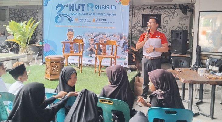 Rayakan Ulang Tahun ke-3, Rubis.id Santuni Anak Yatim dan Dapat Apresiasi dari JNE Express