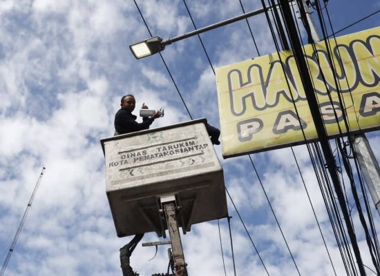 Diskominfo Pematangsiantar Pasang 6  CCTV di Tempat Relokasi Pedagang Eks Gedung IV Pasar Horas