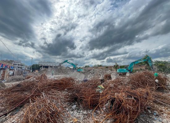 Perobohan Gedung IV Pasar Horas Sudah 80 Persen