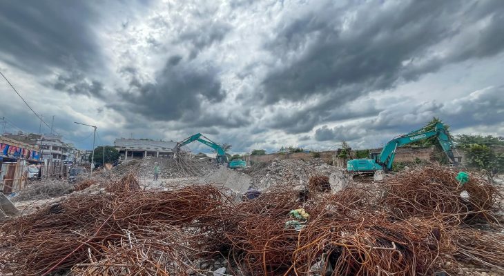 Perobohan Gedung IV Pasar Horas Sudah 80 Persen