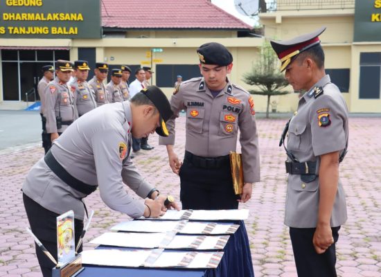 Kapolres Tanjungbalai Pimpin Sertijab Sejumlah PJU Polres Tanjungbalai