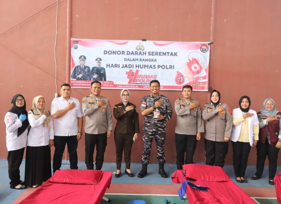 Sambut HUT ke-74 Humas Polri, Polres Tanjungbalai Gelar Donor Darah