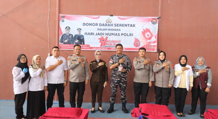 Sambut HUT ke-74 Humas Polri, Polres Tanjungbalai Gelar Donor Darah