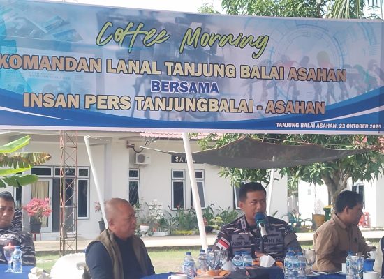 Pererat Sinergisitas Dengan Insan Pers, Lanal TBA Gelar Coffee Morning