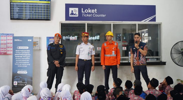 KAI Divre I Sumut Ajak Siswa SD di Kisaran Kenali Dunia Perkeretaapian Lewat Program Edutrain