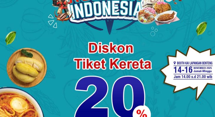 KAI Hadirkan Promo Diskon 20 Persen di Jelajah Kuliner Indonesia (JKI) 2025 Medan