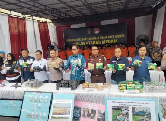 Polrestabes Medan Musnahkan Narkoba Rp 50 Miliar, Ungkap 173 Kasus dalam 42 Hari