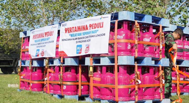 Akses Darat Terputus, Pertamina Kirim Bright Gas 12 Kg Lewat Udara