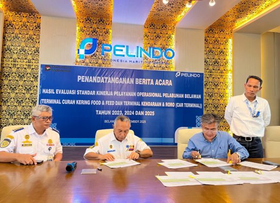 Pelindo Regional 1 Belawan dan KSOP Utama Teken Evaluasi Kinerja Operasional Pelabuhan