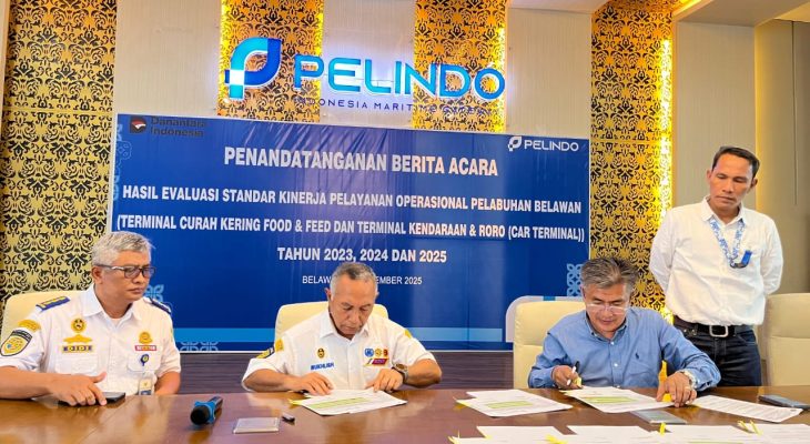 Pelindo Regional 1 Belawan dan KSOP Utama Teken Evaluasi Kinerja Operasional Pelabuhan