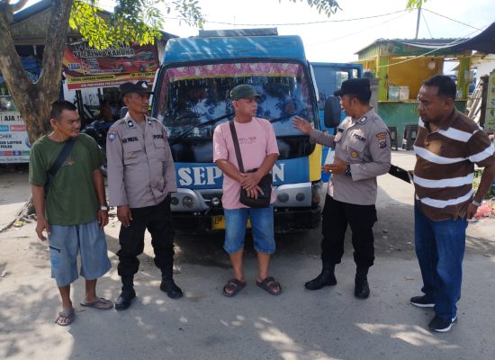 Polisi Sambangi Loket Bus Tanjungbalai: “Jangan Pakai Perhiasan Mencolok, Sopir Jangan Paksa Diri “
