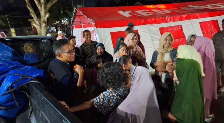 Sebulan Pascabanjir Bandang, Relawan Bea Cukai Antar Bantuan ke Pantee Lhong dan Blang Panjoe