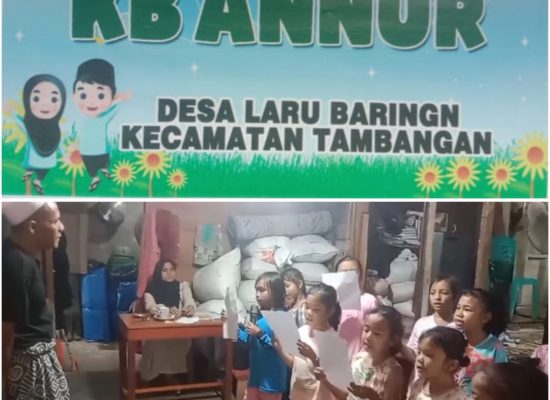 KB Annur Desa Laru Baringin Gelar Latihan Ayat Pendek untuk Tingkatkan Pendidikan Agama Anak