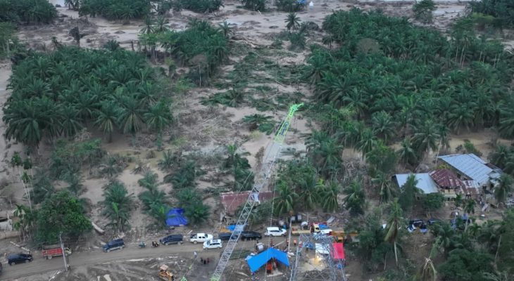 PLN Inovasikan Crane sebagai Tower Darurat, Listrik Aceh Kembali Terhubung Bertahap