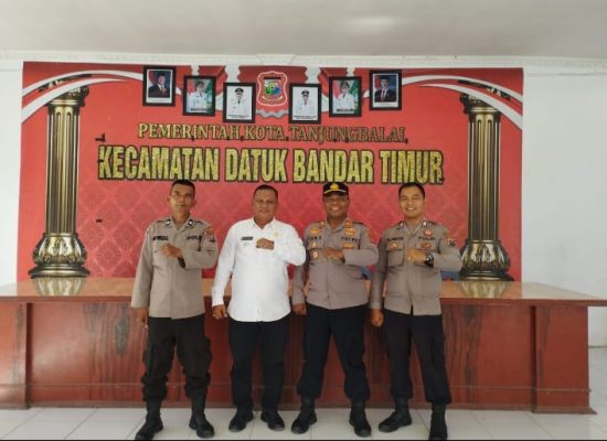 Sat Binmas Polres Tanjung Balai Kunjungi Kantor Camat Datuk Bandar Timur, Perkuat Sinergi Jaga Kamtibmas