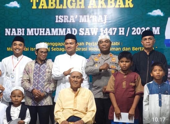 Polres Tanjung Balai Hadiri Peringatan Isra Mi’raj di Masjid Ar-Ridho