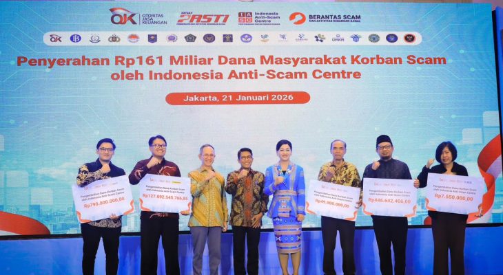 OJK dan IASC Kembalikan Rp161 Miliar Dana Korban Kejahatan Digital