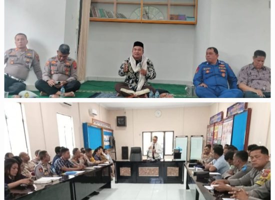 Polres Tanjungbalai Gelar Binrohtal Bersama Ulama dan Pastor, Perkuat Iman dan Karakter Personel