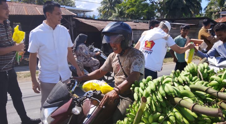 Wujud Kepedulian Nyata, DPC Gerindra Gelar Aksi Gotong Royong dan Bagi Sembako