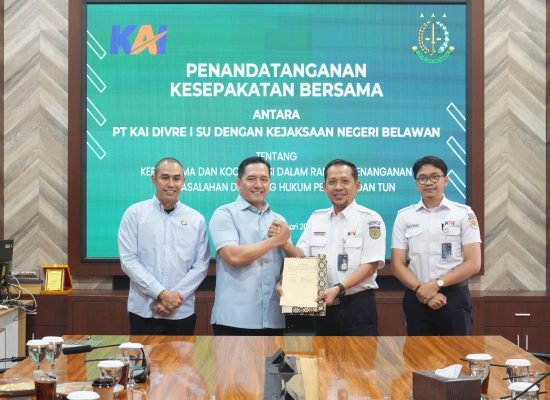 KAI Divre I Sumut Gandeng Kejari Belawan, Perkuat Sinergi Penanganan Masalah Hukum