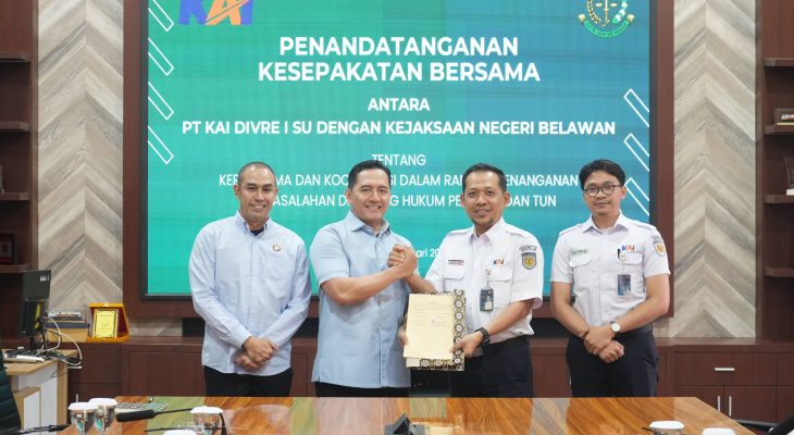 KAI Divre I Sumut Gandeng Kejari Belawan, Perkuat Sinergi Penanganan Masalah Hukum