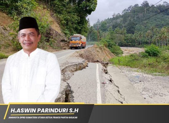 Jalan Provinsi di Batang Natal Terbelah dan Rusak Parah, Aswin Parinduri Ultimatum Pemprov Sumut Bertindak