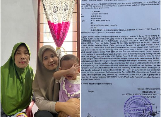 Diduga Gelapkan Uang Mertua Rp60 Juta, Pria di Deli Serdang Dilaporkan ke Polisi