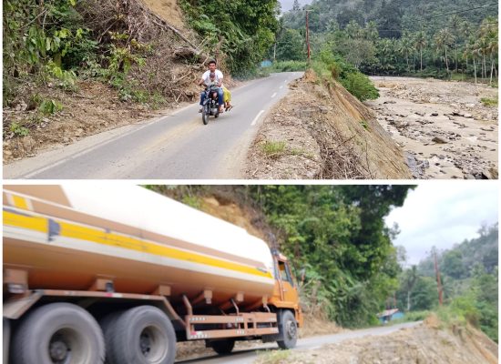 Kondisi Jalan Provinsi di Batang Natal Memprihatinkan, Sepanjang 50 Meter Alami Kerusakan Parah