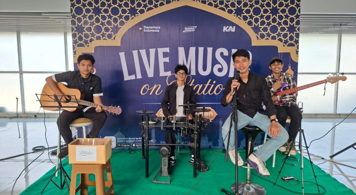 Penumpang KA Sumut Melonjak, Stasiun Medan Hadirkan Live Music