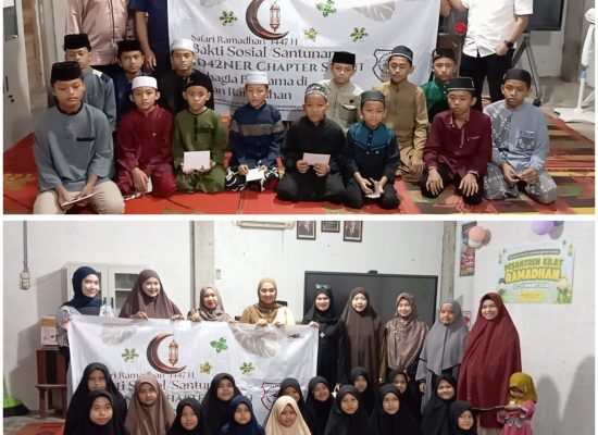 Tebar Berkah Ramadan, ID42NER Sumut Santuni Anak Yatim di Asahan dan Medan