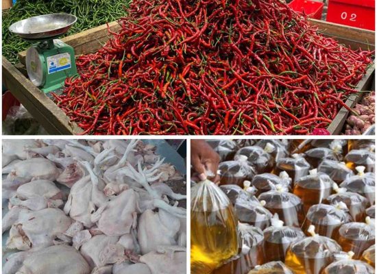 Cabai Merah Melonjak, Harga Ayam Turun, Minyak Goreng Tertahan Biaya Plastik
