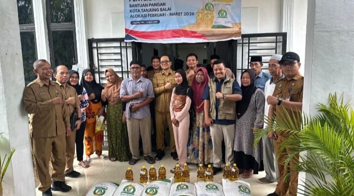 Pemko Tanjungbalai Launching Bantuan Pangan Februari-Maret 2026 di Kelurahan Sijambi