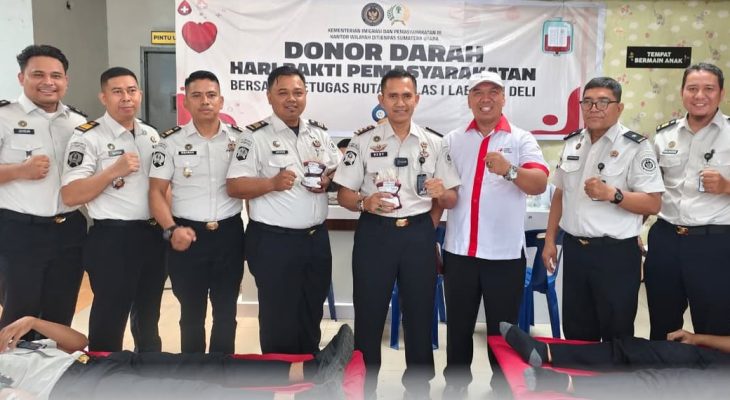 Rutan Labuhan Deli Gelar Donor Darah Peringati HBP ke-62, Wujud Kepedulian Kemanusiaan
