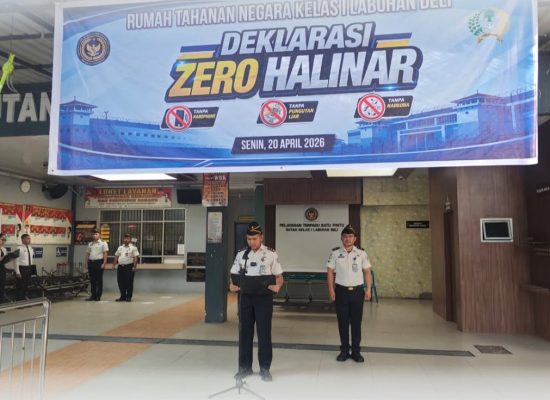 Rutan Labuhan Deli Tegaskan Komitmen Zero Halinar Lewat Ikrar Bersama