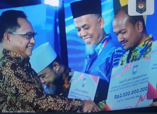 Kota Tanjungbalai Raih Juara 2 Terbaik Tingkat Nasional, Kategori Kota “Penurunan Tingkat Pengangguran”