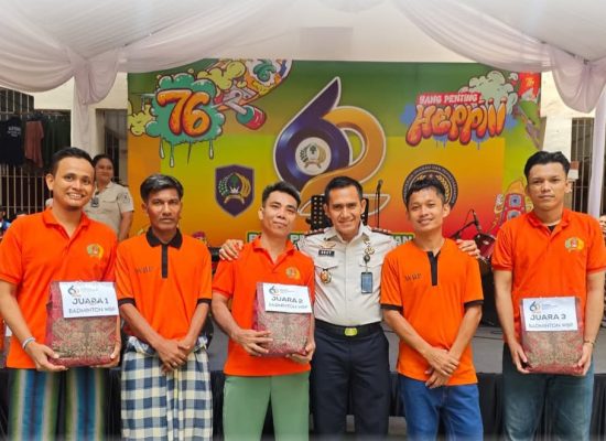 Rutan Labuhan Deli Bagikan Hadiah Pemenang Lomba dalam Peringatan HBP ke-62