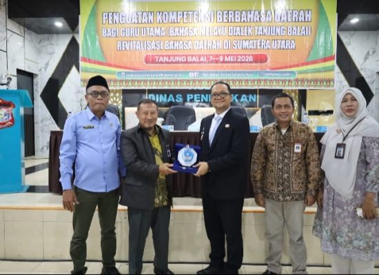 Berhasil Revitalisasi Bahasa Melayu Dialek Tanjungbalai, Pemko Raih Penghargaan dari BBPSU