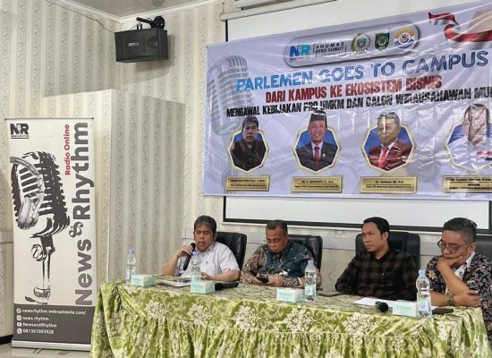 Kolaborasi FISIP UISU Bersama Rythm Radio dan DPRD Sumut Cetak Enterpreneur Muda dari Kampus