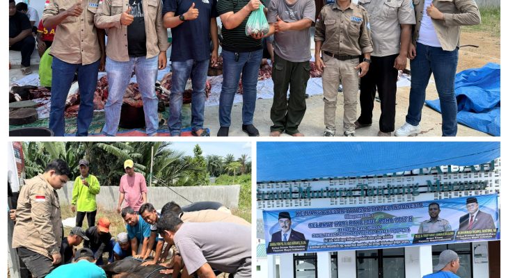 Yayasan Mapel Indonesia Tebar Kepedulian Lewat Kurban 2 Ekor Sapi di Tanjung Morawa