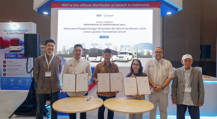 Menuju 10.000 Bus Listrik Transjakarta pada 2030, KALISTA dan INVI Gandeng Tiga Operator untuk Percepat Elektrifikasi