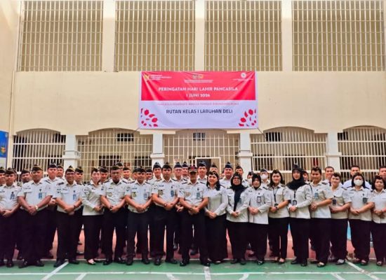 Peringati Hari Lahir Pancasila 2026, Rutan Labuhan Deli Gelar Upacara Khidmat di Blok Hunian