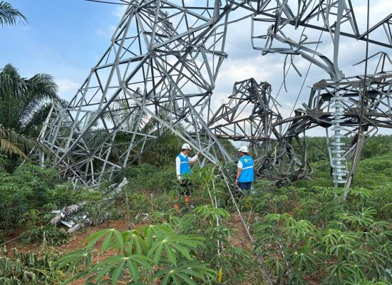 PLN Kerahkan Empat Tower Emergency, Pemulihan Kelistrikan Sumut Dikebut