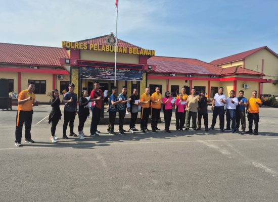 Pelindo Regional 1 Cabang Belawan Turut Semarakkan Hari Bhayangkara ke-80 Melalui Olahraga Bersama