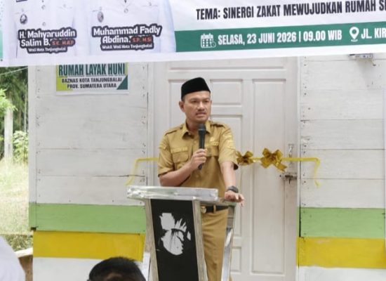 Wali Kota Tanjungbalai Resmikan Rumah Layak Huni Baznas