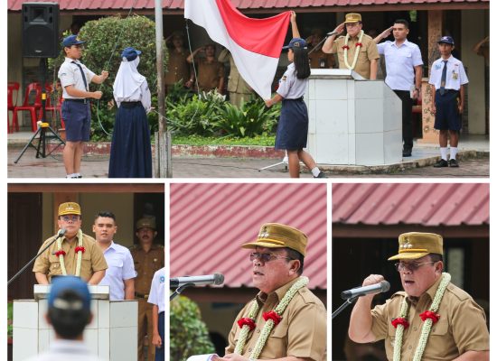 Wali Kota Wesly Pembina Upacara di SMPN 1 Pematangsiantar, Ajak Siswa Jauhi Hal Negatif