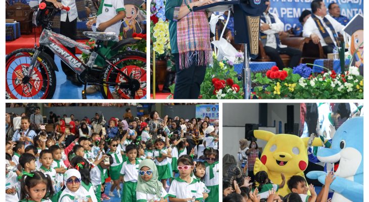 Wali Kota Wesly dan Bunda PAUD Ny Liswati Hadiri Pelepasan 784 Anak Didik PAUD-SAB se-Kota Pematangsiantar