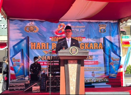 Wakil Wali Kota Hadiri Upacara dan Syukuran Hari Bhayangkara ke-80 di Mapolres  Tanjungbalai